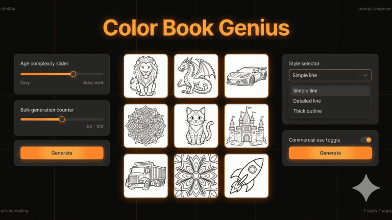 Color Book Genius: Free Online AI Coloring Page Generator