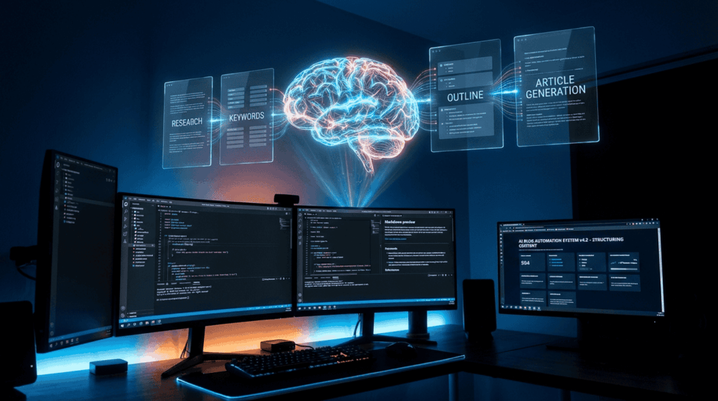 AI blog generation brain automation Gemini AI for automated research and SEO content creation