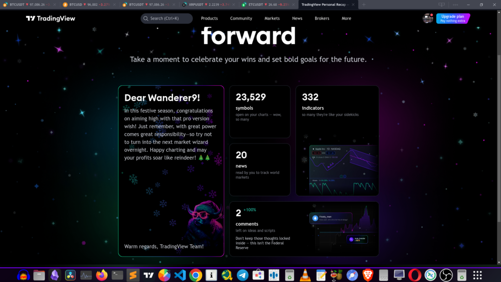 Tradingview user data