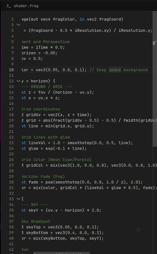 AI-generated shader animation full UI code editor created with Gemini AI and generative coding tools