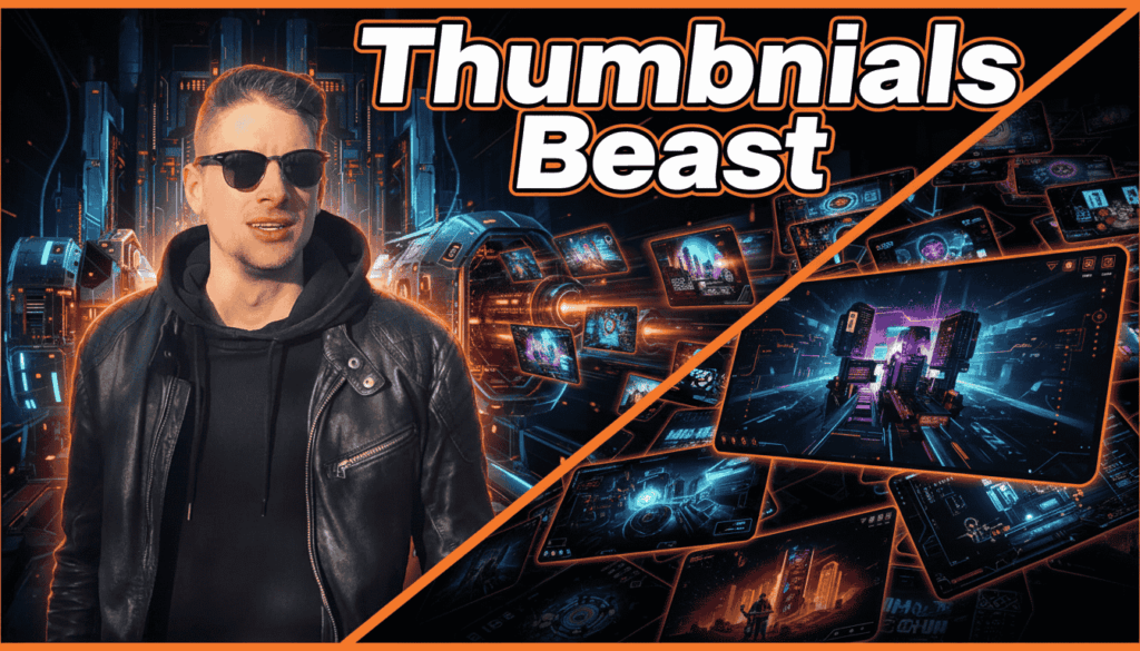 AI-generated YouTube thumbnail split image results Rens Wunnink optimized for high CTR using Gemini AI design tools